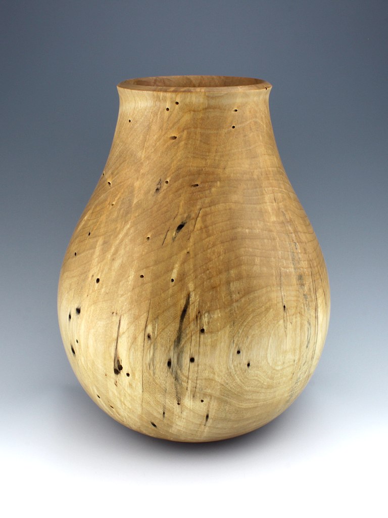 Wormy White Birch Vase