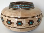 # 104 6X9 Maple Walnut & Turquoise Bowl.jpg