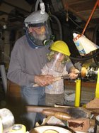 Tom & Poppy woodturning.JPG