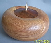 Elm hollow form with bone finialin Black Walnut lid.jpg