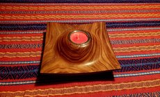 Square Tea Light Incense Burner in Bolivian Rosewood.jpg