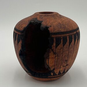 Cherry burl with feather motiff