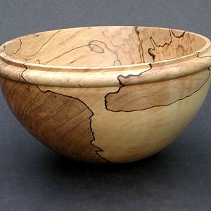 Spalted Norway Maple Bowl w/ Beaded Rim