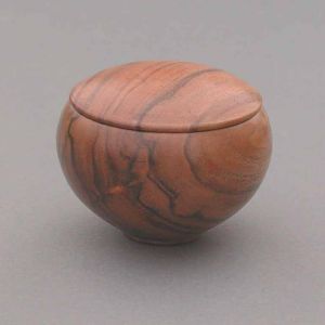 Walnut box with locking lid