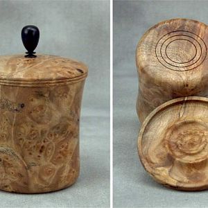 Maple burl/Ebony Box - 399