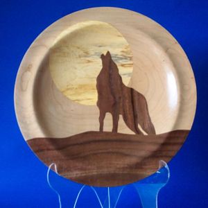 WOLF platter  (front) AAW platter contest entry