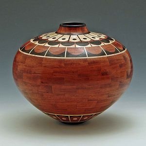 Bubinga Vessel with Scallops