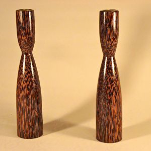 Black Palm Candlesticks