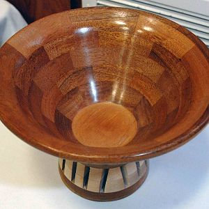 Mahogany and Maple Bowl