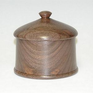 Walnut lidded box