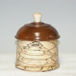 Spalted Maple/walnut lidded box