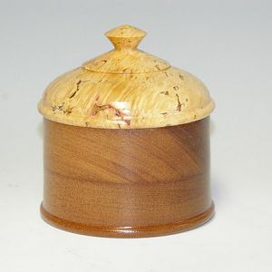 Mahogany/Box Elder burl - lidded box