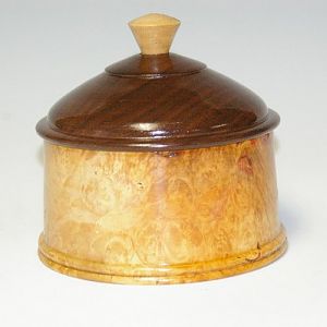 Box Elder burl/ Walnut Lidded Box