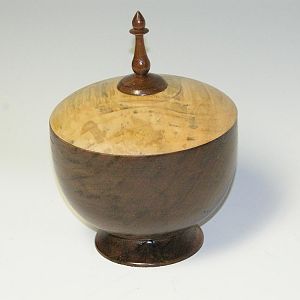 Walnut bowl/ Ambrosia Maple lid