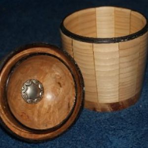 Maple Burl and White Pine Box