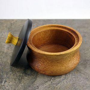 Macadamia & Ebony salt cellar