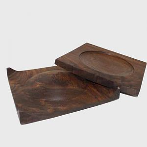 Black Walnut Square Lidded Box