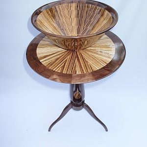 Zebrawood stand