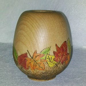 Leaves on vase