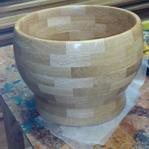 Segmented white oak bowl