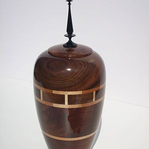 maple and walnut urn