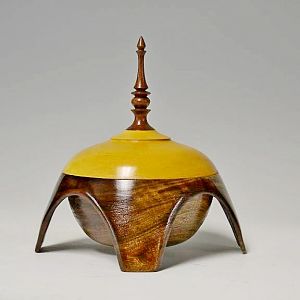 Claro Walnut/Yellowheart Lidded form