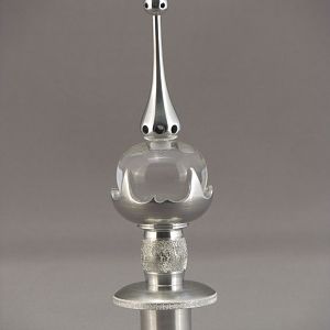 Aluminum finial with acrylic