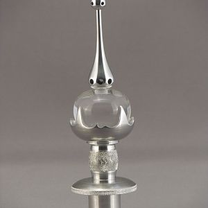 Aluminum finial with acrylic