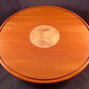 Mahogany and Pecan Cake Plate