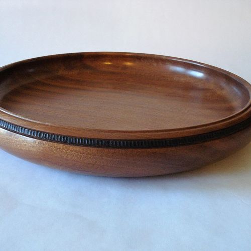 Simple sapele serving bowl/tray