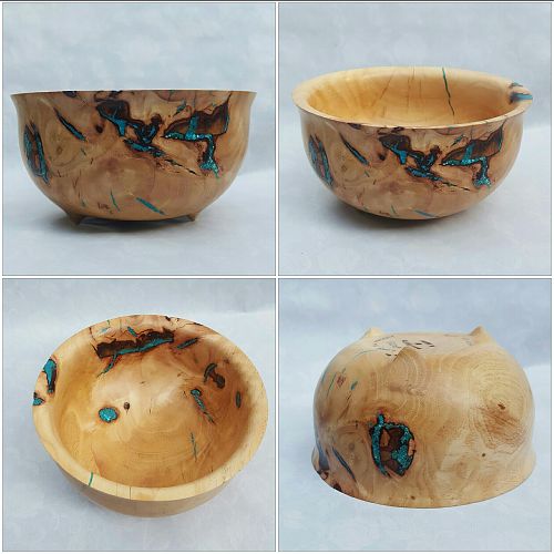 White Ash with Chrysacolla