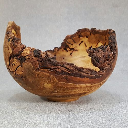 Natural edge blue gum burl