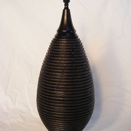 Tall Ebonisied Lidded Hollow Form