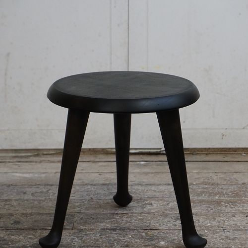 Ebonized cherry pad foot stool