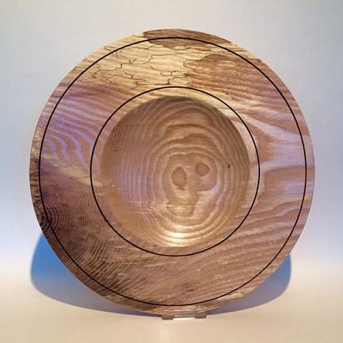 Spalted Ash Wide Rimmed Bowl