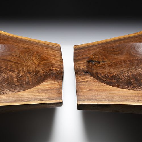Walnut crotch book matched pair
