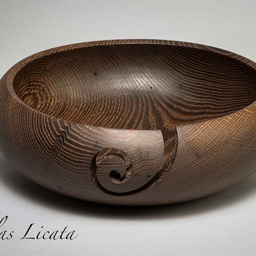 Oak Yarn Bowl