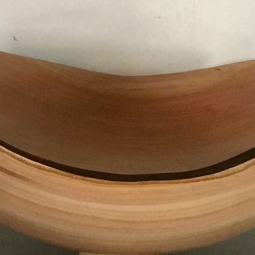 Black cherry natural edge bowl with ebonized rim