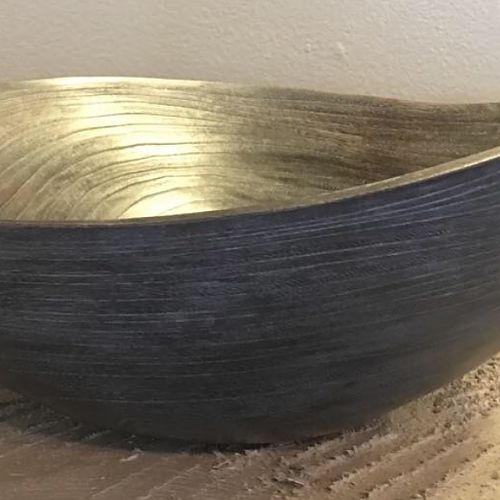 Elm crotch natural edge bowl