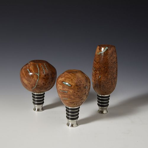 Alligator Juniper Burl Bottle Stoppers