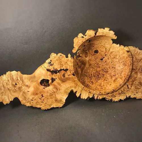 Maple burl winged bowl