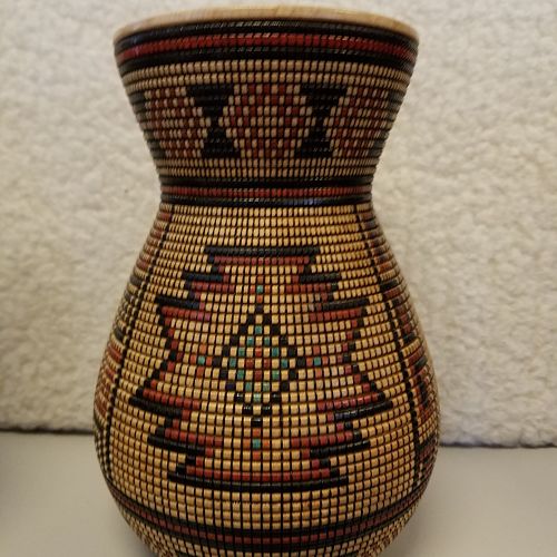 "Head West"  Basket Illusion Vase