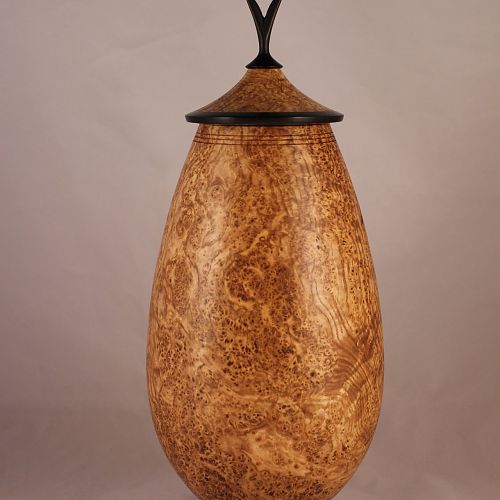 Black ash burl vessel