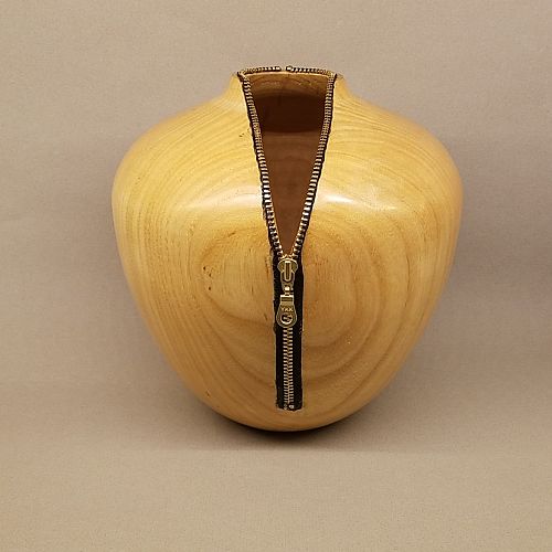 Zippered Ash Hollow Form - 8" tall