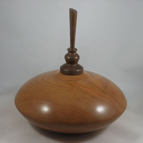 Cherry Hollow Form w/Mahogany Finial