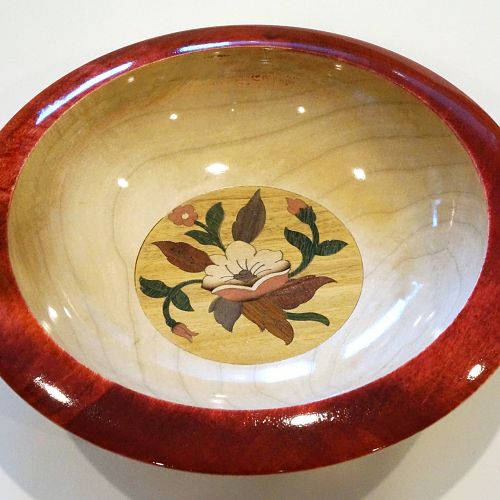 Red Rim Maple Bowl