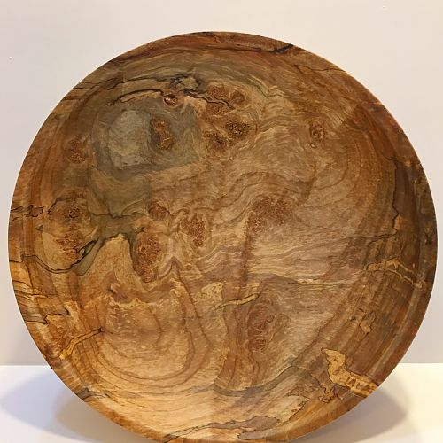 Red Maple Burl Shallow Bowl