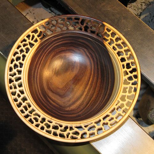 Pierced Texas Ebony bowl