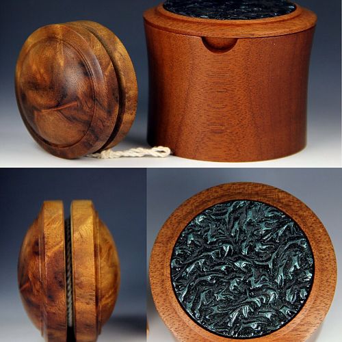 Camphor burl yo-yo & box