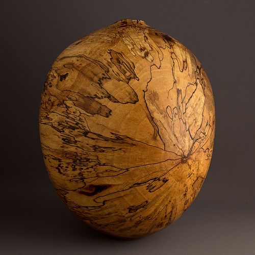 Owen's Spated Natural Pecan Hollow Form - BO.11